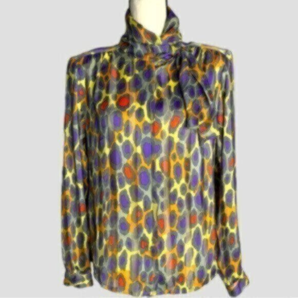 Nicola Vintage Abstract Button-Down Shirt - Picture 2 of 9